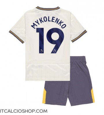 Everton Vitaliy Mykolenko #19 Terza Maglia Bambino 2024-25 Manica Corta (+ Pantaloni corti)